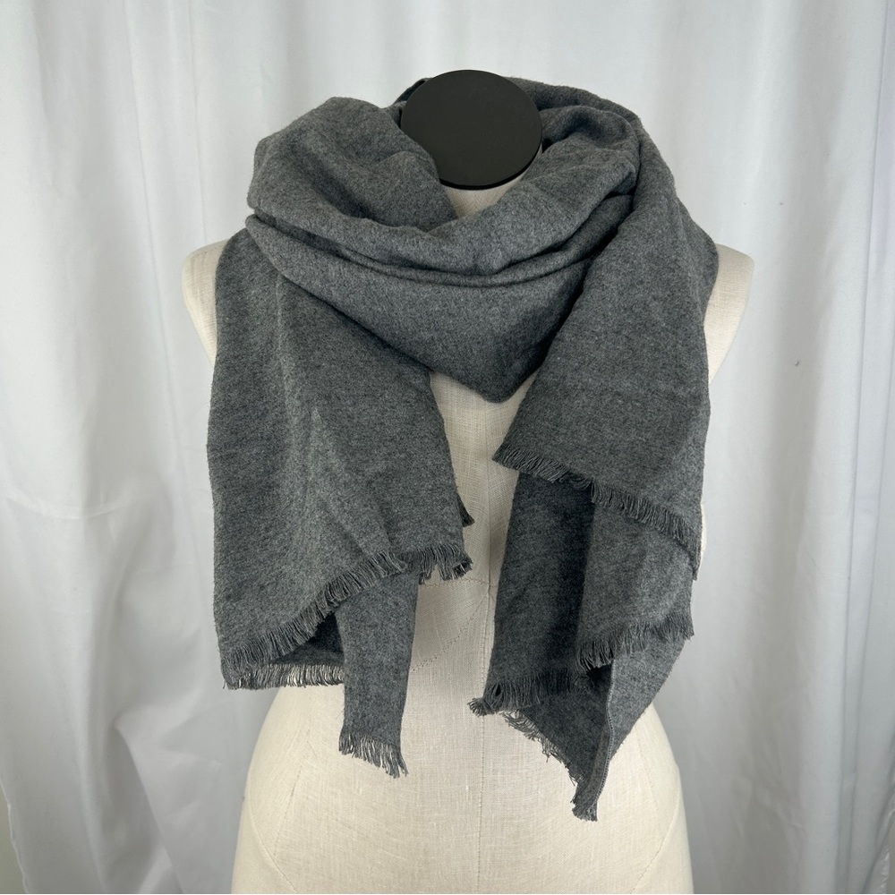 Classic Grey 100% Silk Scarf